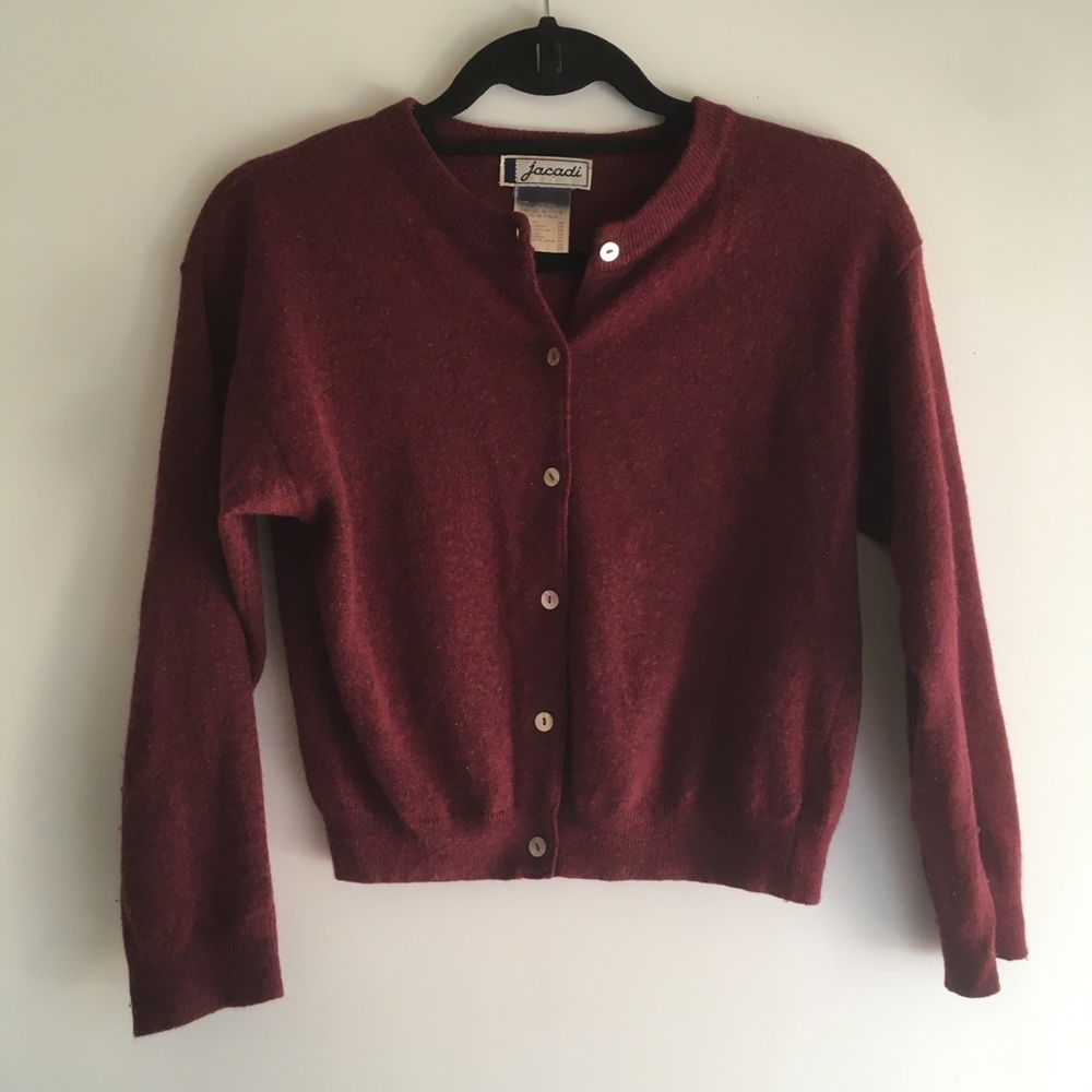 Vintage jacadi angora blend cardigan
